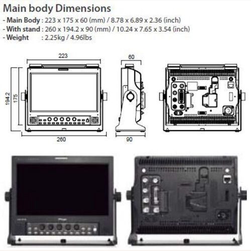 Monitor TVLogic LVM-091W-M 9"